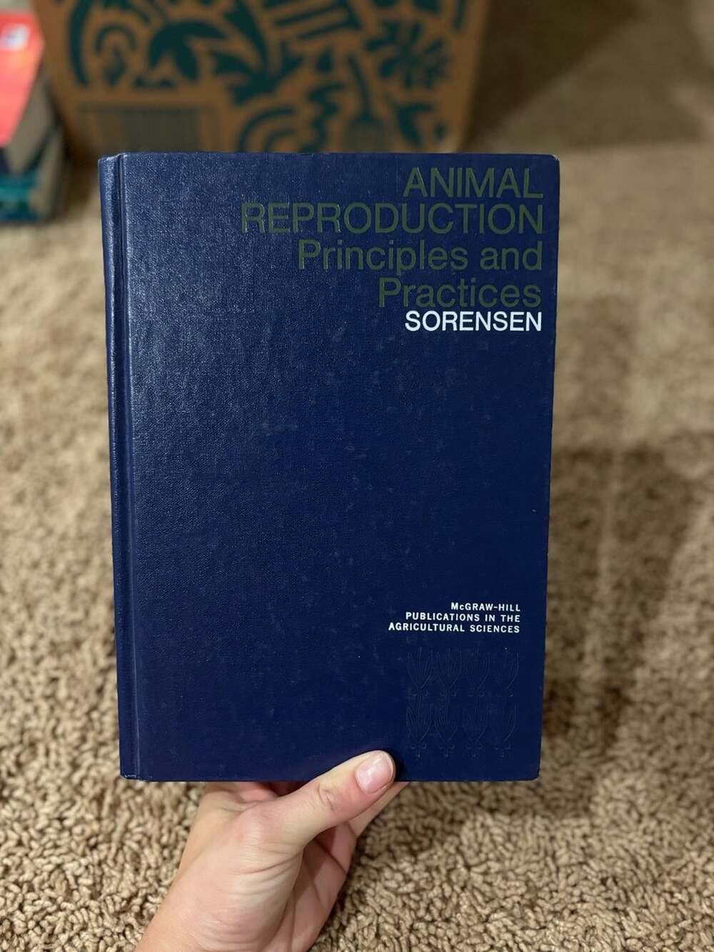 Animal Reproduction Principles and Practices Sorensen 1979 Veterinary Hardcover